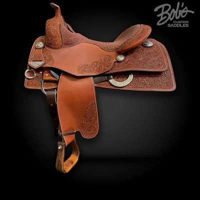 Duane Latimer 628 western performance saddle handcrafted for comfort, balance, and precision.